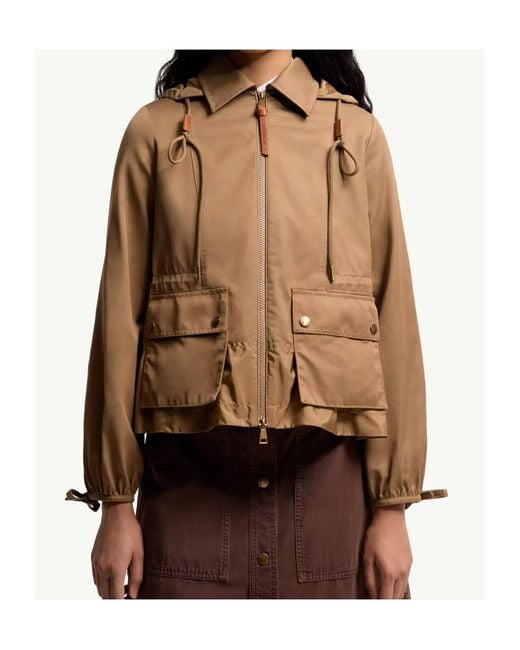 Moncler Brown Adenium Drawstring Hooded Jacket
