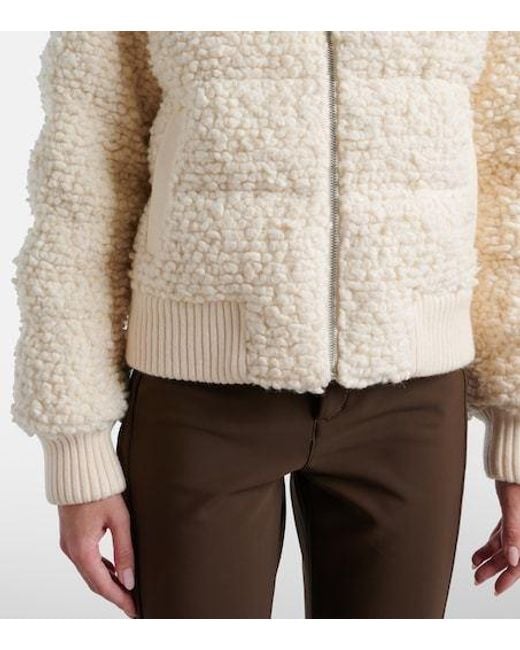 Perfect Moment Natural Après Wool Down Bomber Jacket