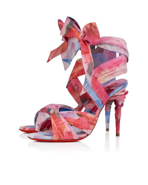 Christian Louboutin Pink Affabula Bow Heeled Sandals