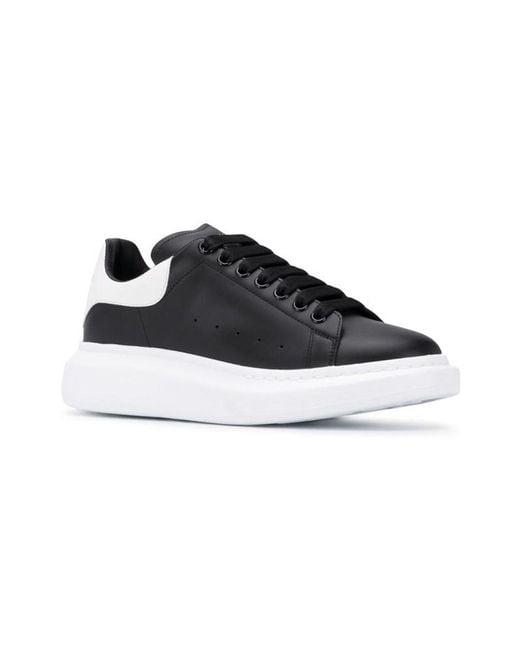 McQueen Black Oversized Low-Top Sneakers for men