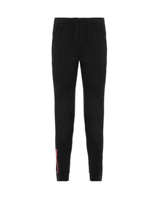 Prada Black Techno Piqué Pants for men