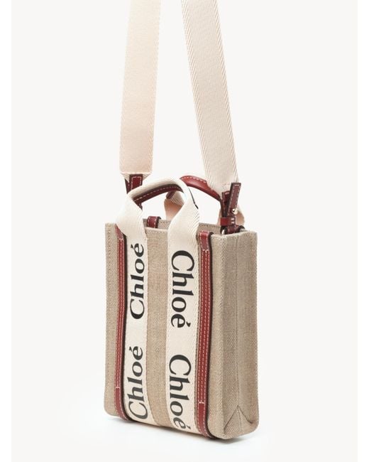 Chloé Natural Chloé Woody Mini Tote Bag