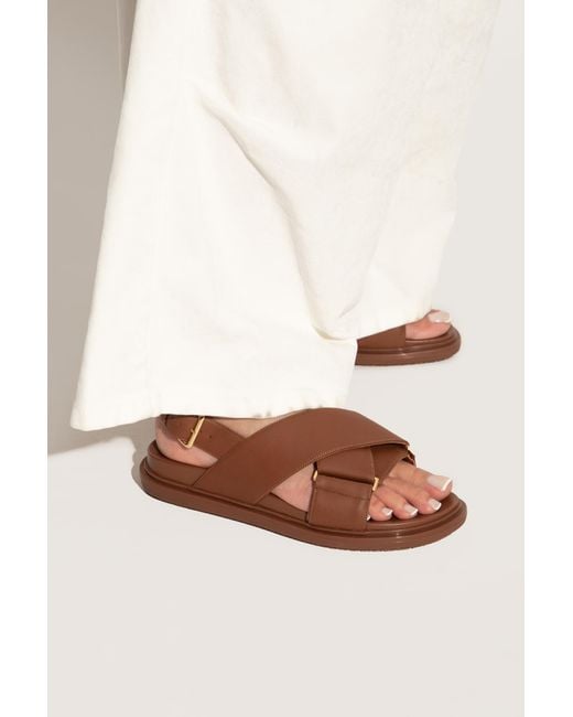 Marni Brown Leather 'Footbed'