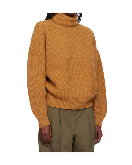 Baserange Brown Long-Sleeved Turtleneck Sweater