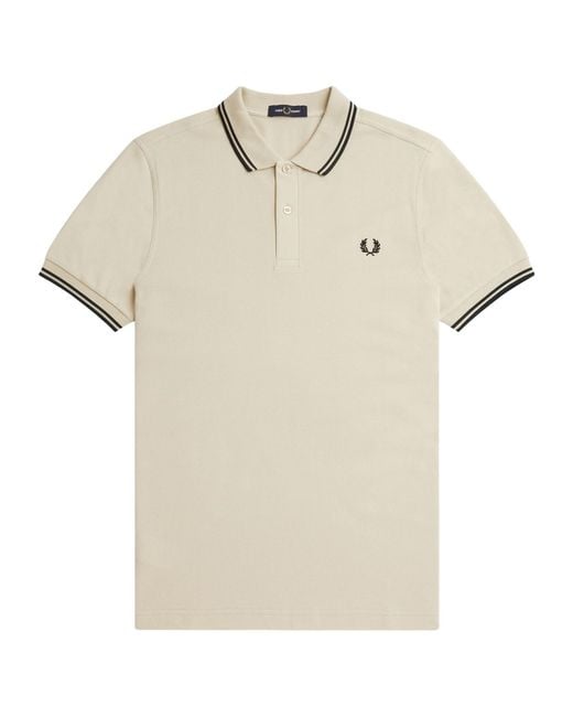 Fred Perry Natural Logo-Embroidered Cotton Polo Shirt for men