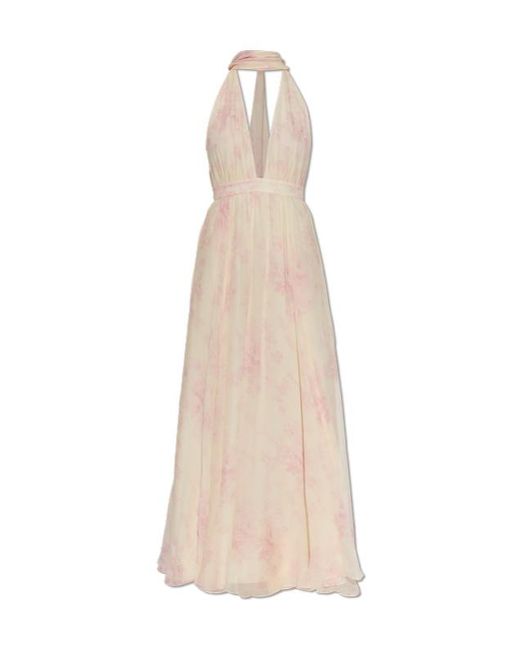 LoveShackFancy Natural Printed Backless Dress