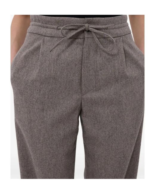 Loulou de Saison Gray Lace-Up Casual Pants