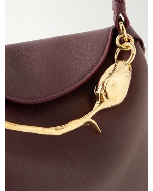 Erdem Brown Bloom Large Shoulder Bag