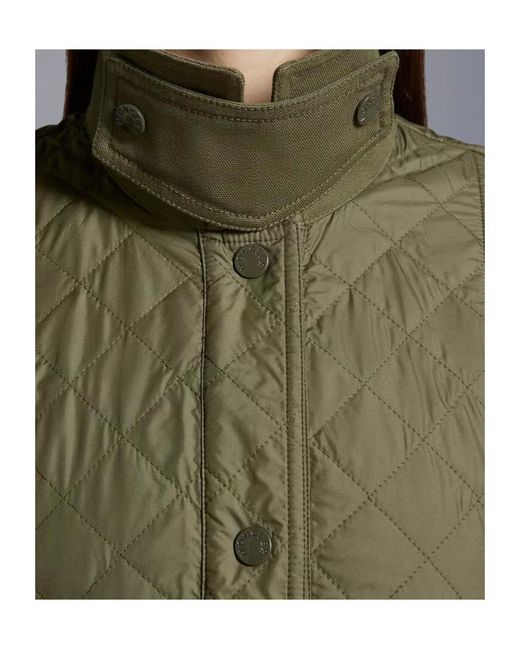 Moncler Green Galene Logo Patch Quilted Jacket