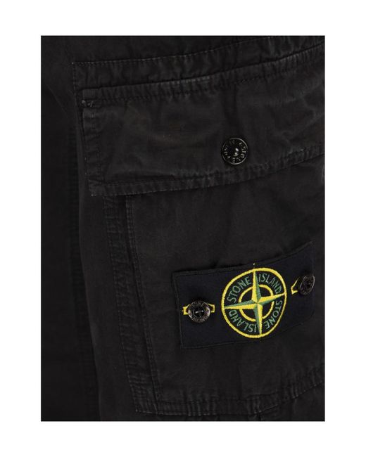 Stone Island Gray Slim-Fit Cargo Trousers for men