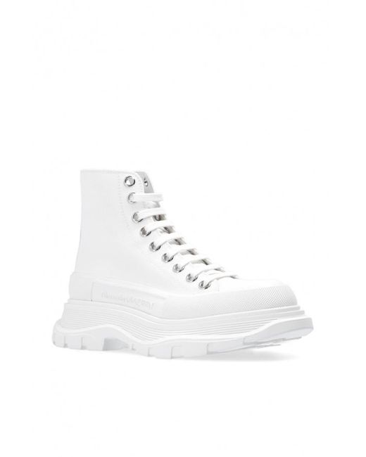McQueen White Tread Slick Boots