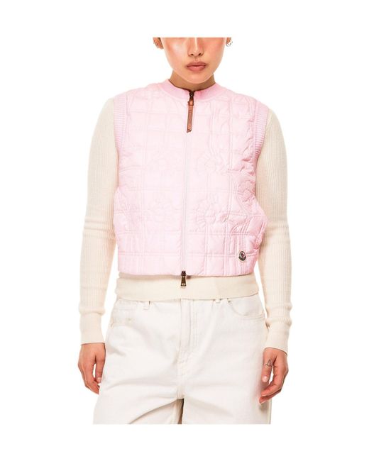 Moncler Pink Sleeveless Down Vest
