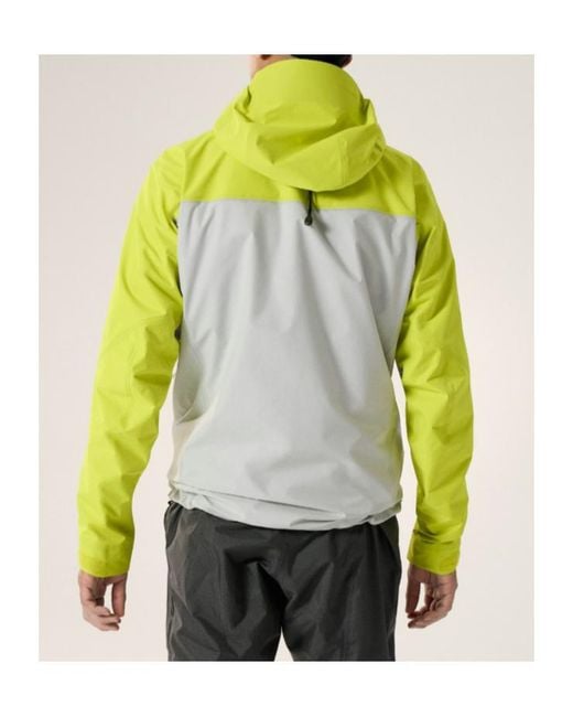 Arc'teryx Yellow Colorblock Hooded Jacket for men