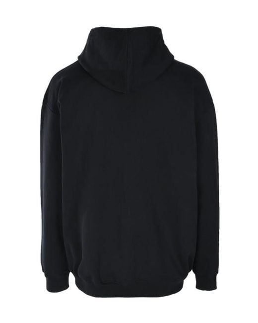 Moschino Black Logo-Print Cotton Hoodie for men