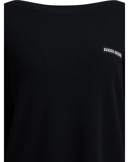 Miu Miu Black Wool Sweater