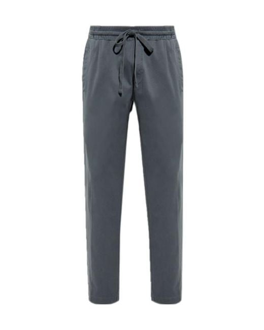 Dolce & Gabbana Blue Logo Plaque Drawstring Track Pants for men