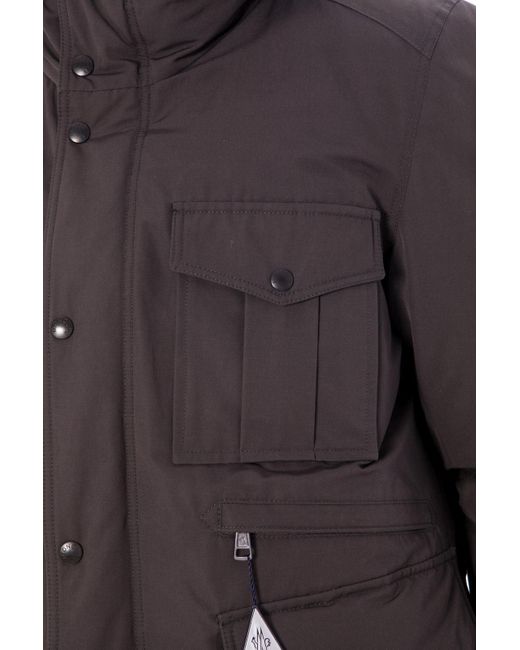 Moncler Purple Long-Sleeved Down Jacket for men