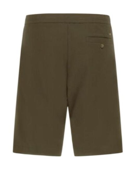 Herno Green Logo Plaque Bermuda Shorts for men