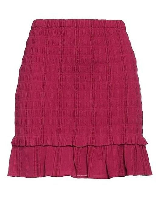 Isabel Marant Red Solid Color Bodycon Skirt