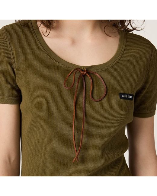 Miu Miu Green Cotton Dress