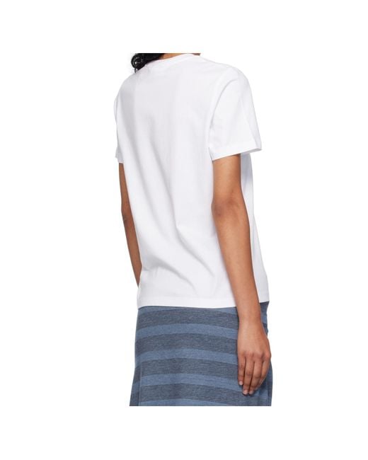 Maison Kitsuné White Maison Kitsuné Fox Head Regular T-Shirt