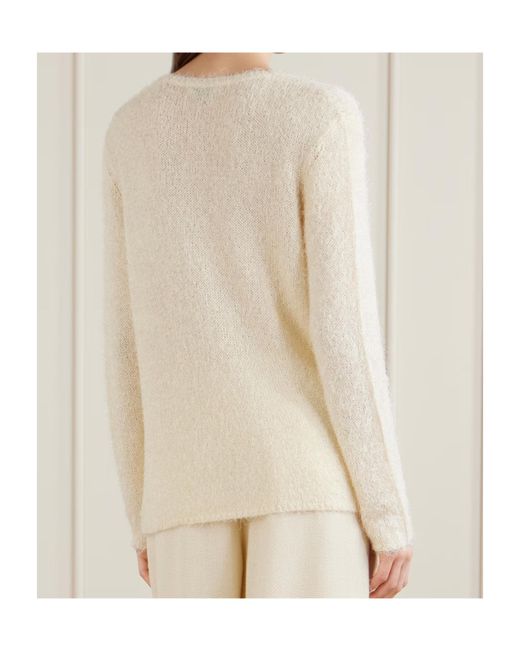 Gabriela Hearst White Neoma Silk And Cashmere-Blend Sweater