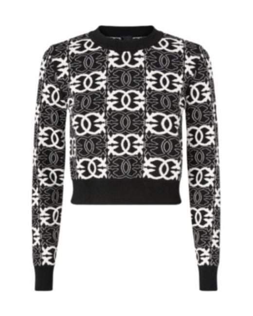 Pinko Black Gypsies Cropped Sweater