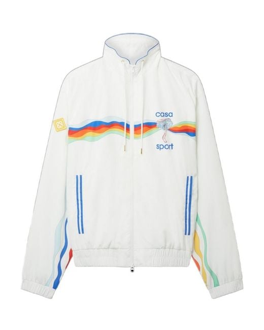 Casablanca White Mind Vibrations Track Jacket for men
