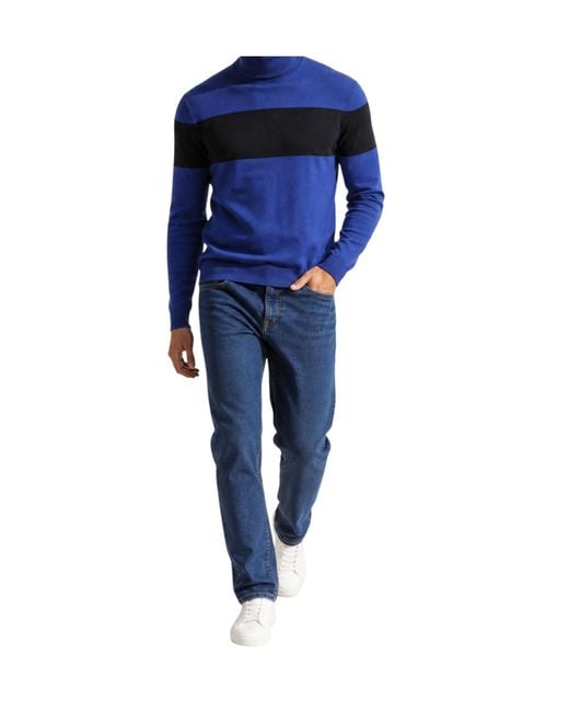 ARMANI EXCHANGE Blue Pullover Viscose Blend for men
