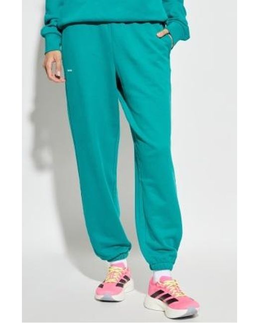 PANGAIA Blue Elasticated-Cuff Track Pants for men