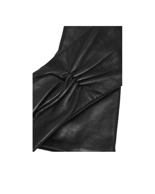 Totême Black Leather Gloves