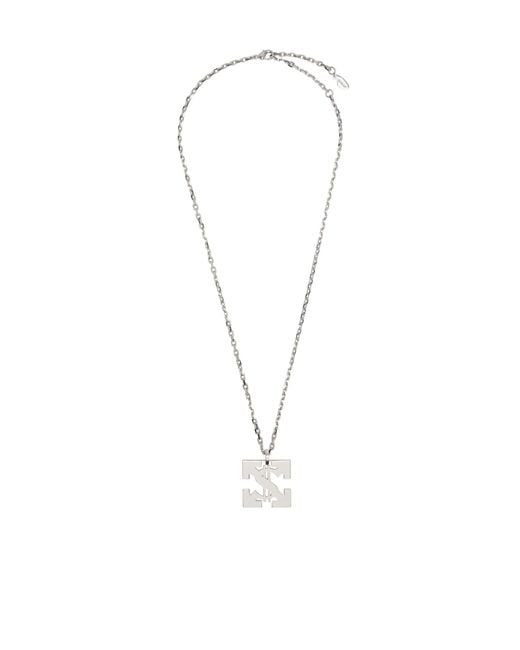 Off-White c/o Virgil Abloh White Arrows Pendant Necklace for men