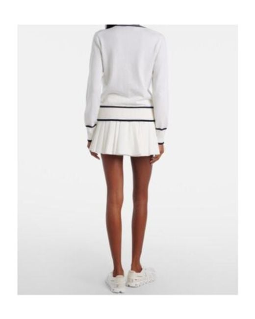 Tory Burch White Wool-Blend Cardigan