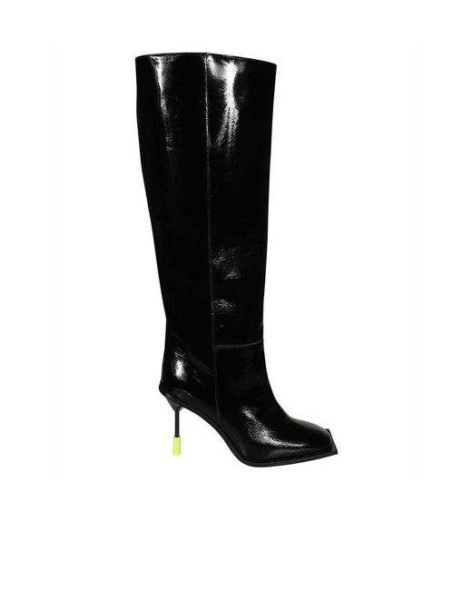 MSGM Black Square Toe Boots
