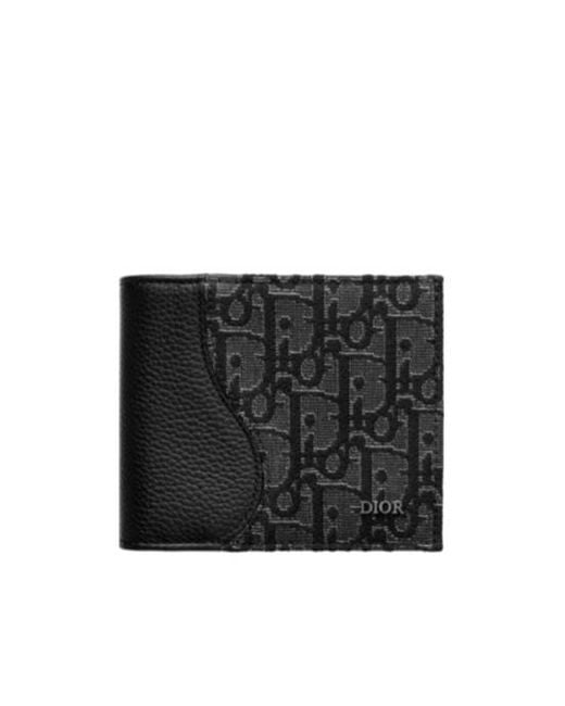 Dior Black Saddle Bifold Wallet for men