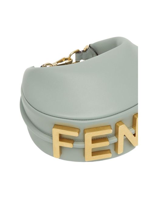 Fendi Gray Graphy Mini Shoulder Bag