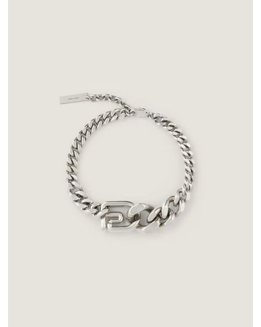 Givenchy Metallic Logo Plaque Chained Bracelet for men