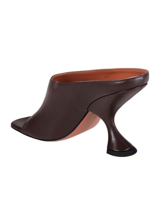 AMINA MUADDI Brown Taylor Slipper 90 Nappa