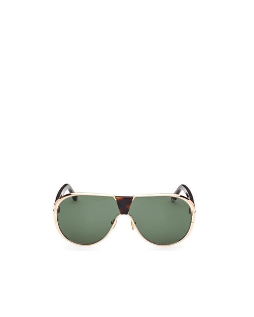 Tom Ford Green Logo Logo Sunglasses for men