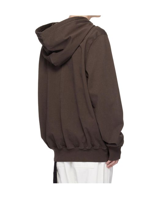 Rick Owens Brown Temple Oversized Long-Sleeve Hoodie for men