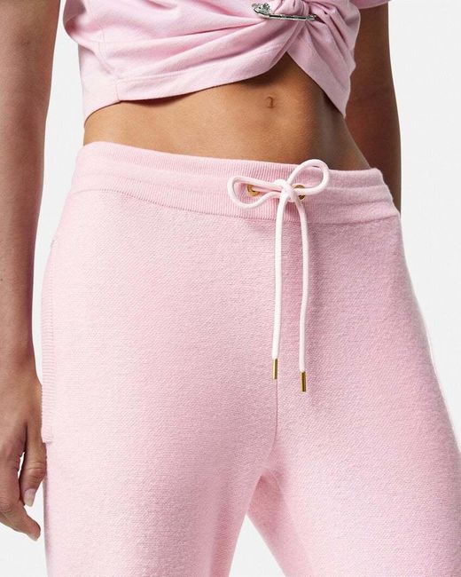 Versace Pink Drawstring Flared Trousers