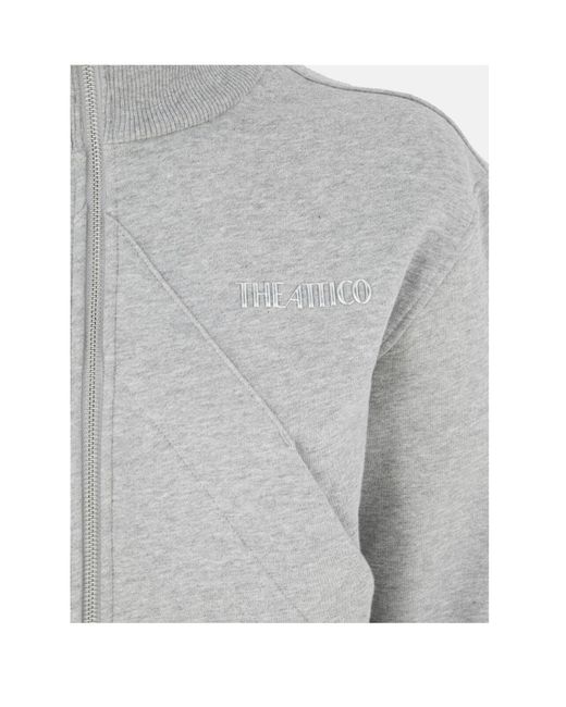 The Attico Gray The Zipped Track Jacket