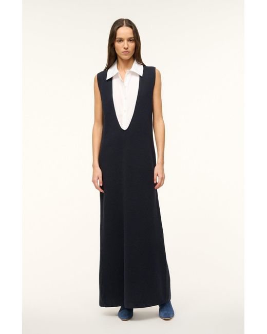 Staud Blue Sleeveless Dress