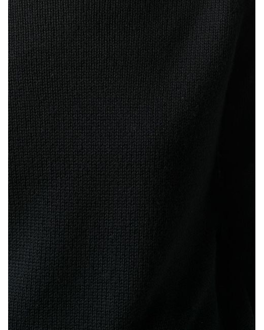 Drumohr Black Long-Sleeve High-Neck Sweater