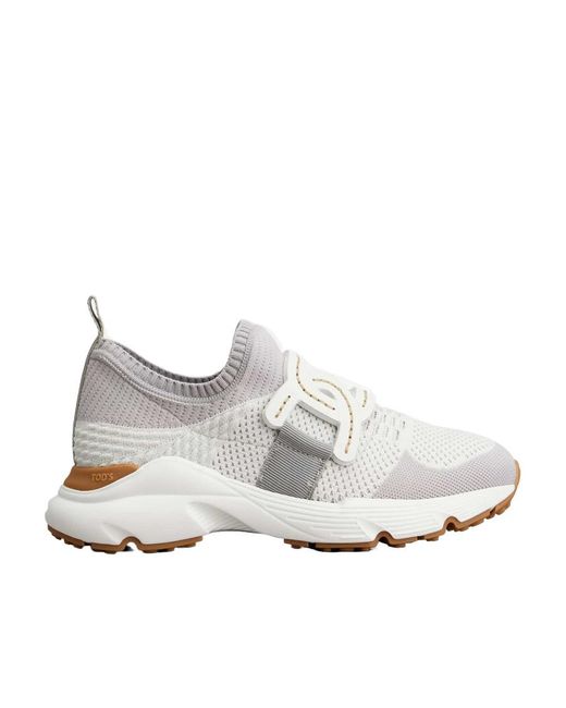 Tod's White Chain-Detailed Slip-On Sneakers
