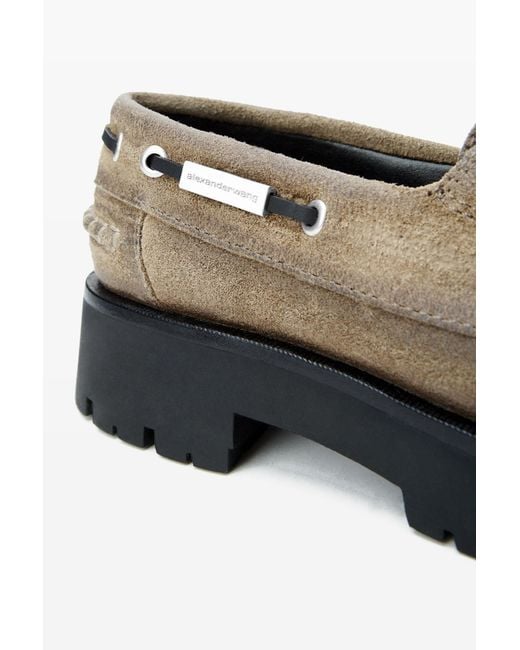 Alexander Wang Brown Carson Boat Loafers