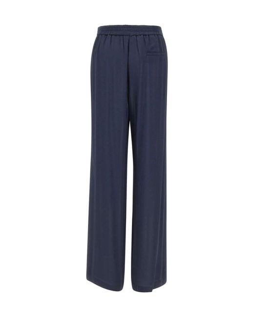 Kaos Blue Wide-Leg Elasticated Pants