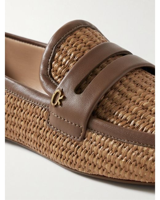 Gianvito Rossi Brown Giorgia Round-Toe Loafers