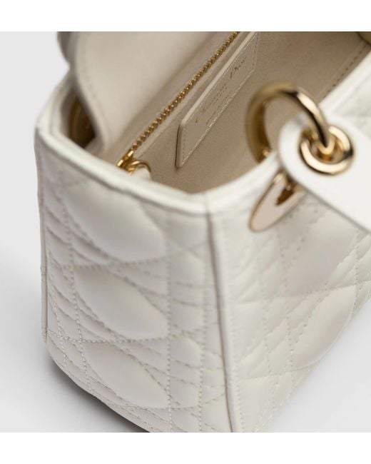 Dior White Mini Lady Shoulder Bag