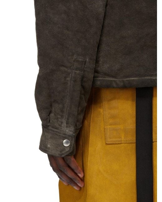 Rick Owens Black Drawstring Hem Zipped Jacket for men